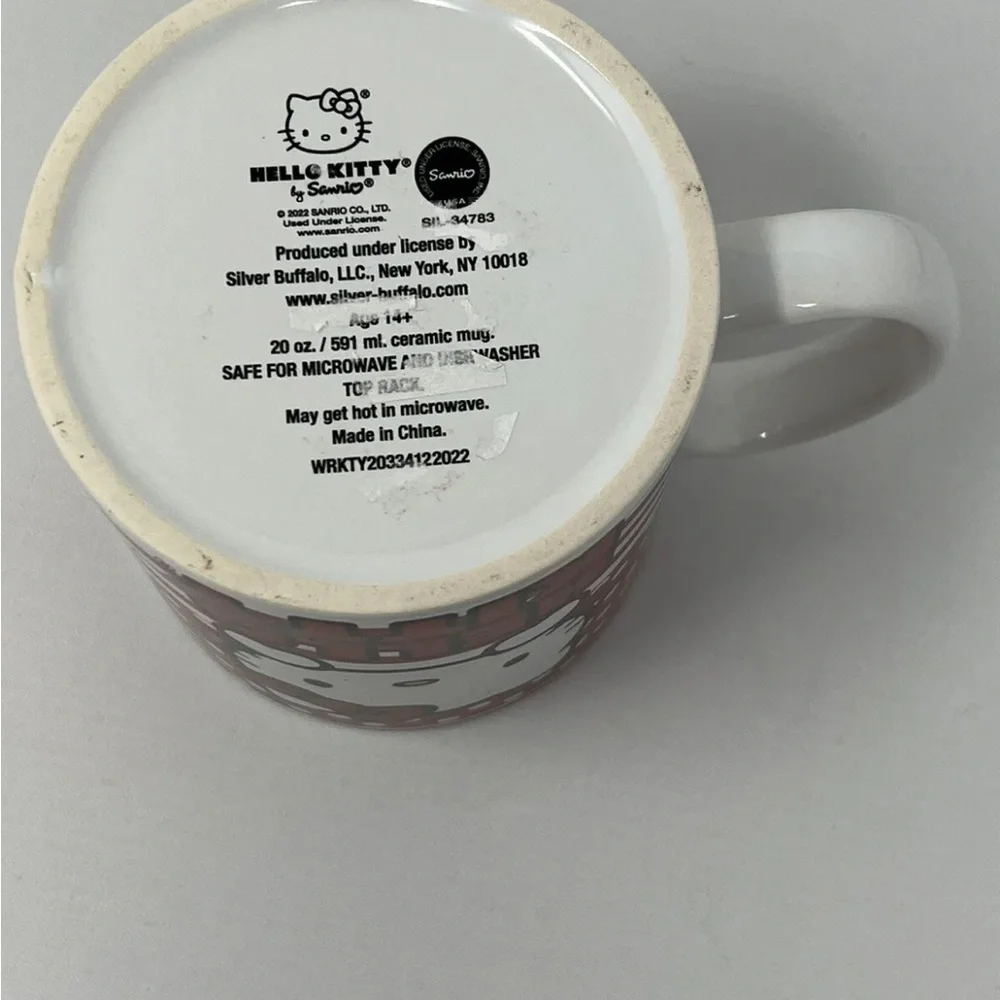 Sanrio Red White‎ Polka Dot Hello Kitty Large Coffee Soup Mug 20 oz Kawaii